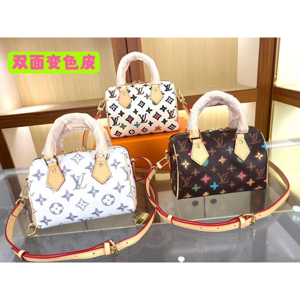 หลุยส์วิตตองเลดี้ LV ใหม่หนังแท้กระเป๋าถือหมอนถุงส่งสายคล้องไหล่