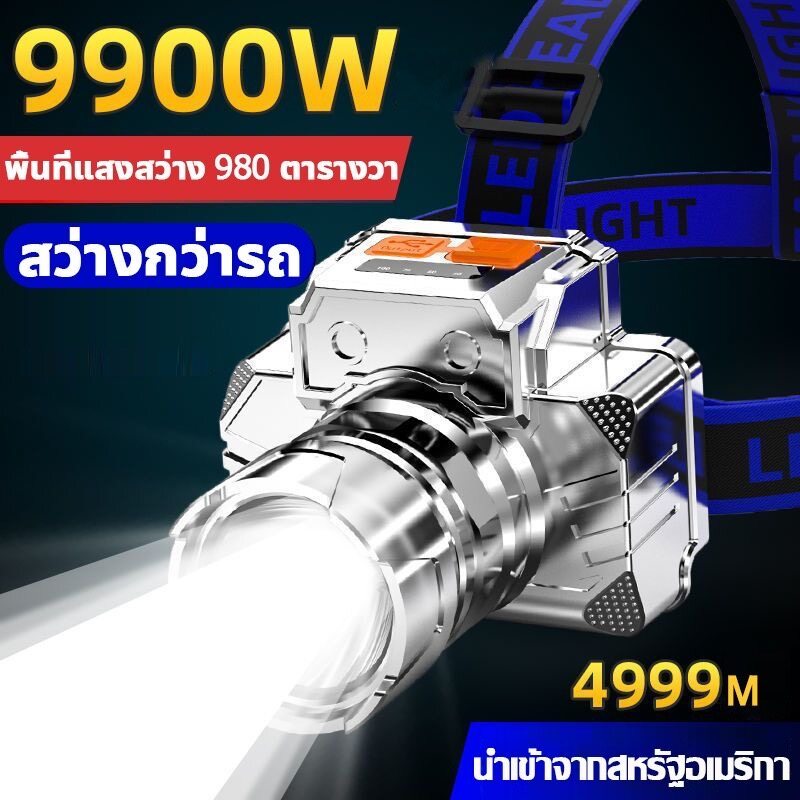 ikun ไฟฉายคาดหัว ไฟฉายคาดหัวLED ไฟฉายเดินป่า ไฟฉายแรงสูง หน้าไฟส่องกบ ไฟฉายคาดหัวแท้ไฟฉายคาดศีรษะ TD-001