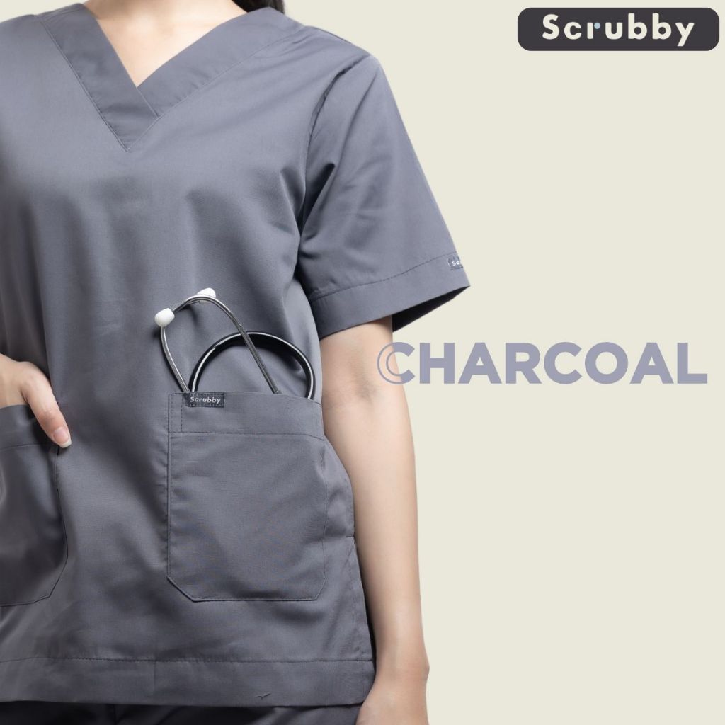 ชุดสครับส์ Scrubby รุ่น Standard – Unisex สี Charcoal