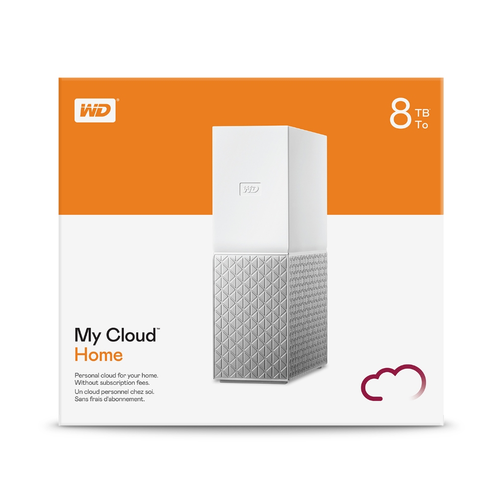 WD My Cloud Home 8TB (WDBVXC0080HWT-SESN)อัปโหลด แชร์ไฟล์ ได้จากระยะไกล ระบบไร้สาย External Harddisk