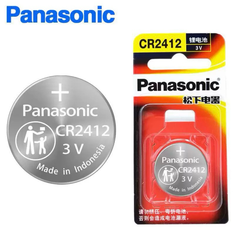 ถ่านPanasonic CR2412 Lithium 3V แพค1ก้อน สีแดง ของแท้