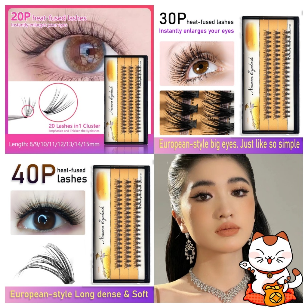 ซื้อ ขนตาปลอม 3D 10D 20D 30D 40Dขนาด 8-16 mm เกาหลี  ธรรมชาติ ขนตาปลอมขนมิ้งค์ [ผู้ขายชาวไทย พร้อมสต็อก]