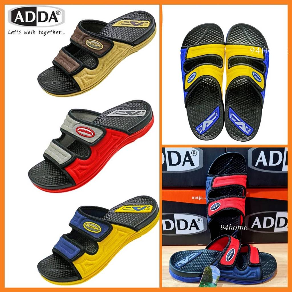 22W14M8 ADDA รองเท้าแตะ รองเท้าลำลอง แบบสวม ปรับขนาดได้ 22W14M8 (ไซส์4-11)วัดขนาดไซส์ที่ตารางทุกครั้งก่อนสั่งนะคะ