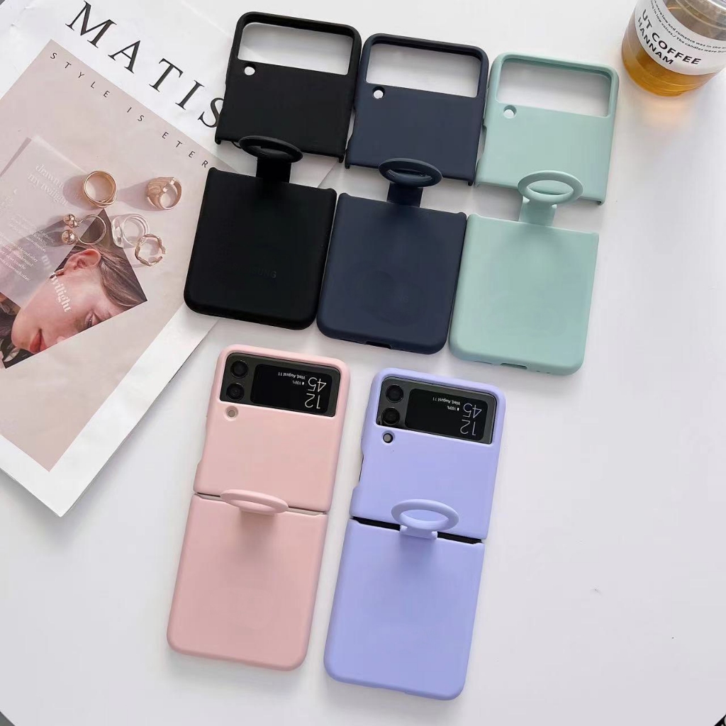 Case Silicone Ring Samsung Galaxy Z Flip4 / Flip3 เคสแหวนซิลิโคน กันกระแทกดี นิ่ม (พร้อมส่งในไทย)