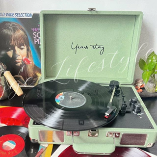 【⚡ส่งของจากไทย】 Vinyl เครื่องเล่นแผ่นเสียง turntable Portable gramophone Bluetooth speaker