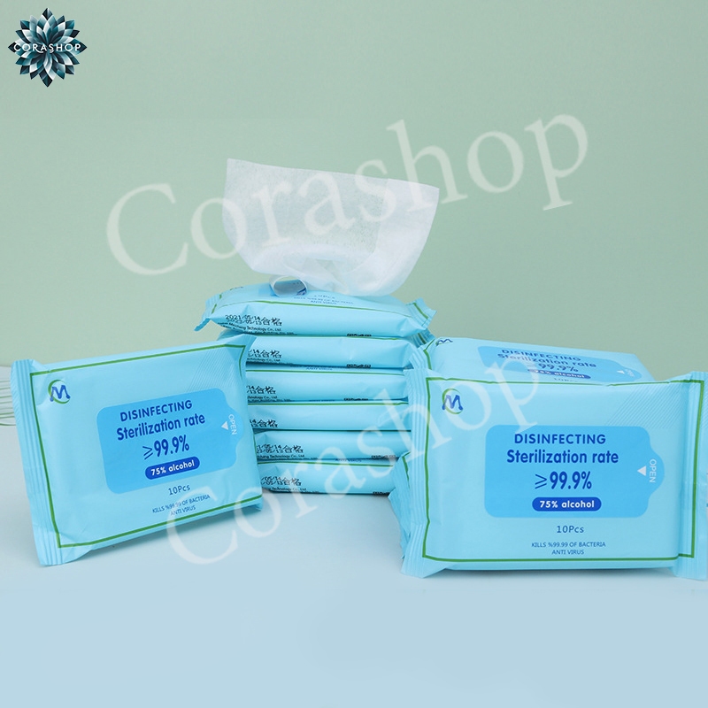 ทิชชู่เปียก แอลกอฮอล์ 75% ทิชชูแอลกอฮอล์ ทิชชู่เปียกผสม​แอลกอฮอล์75% Alcohol wipes ฆ่าเชื้อ เช็ดมือ 1ห่อ 60 แผ่น - รูปที่ 5