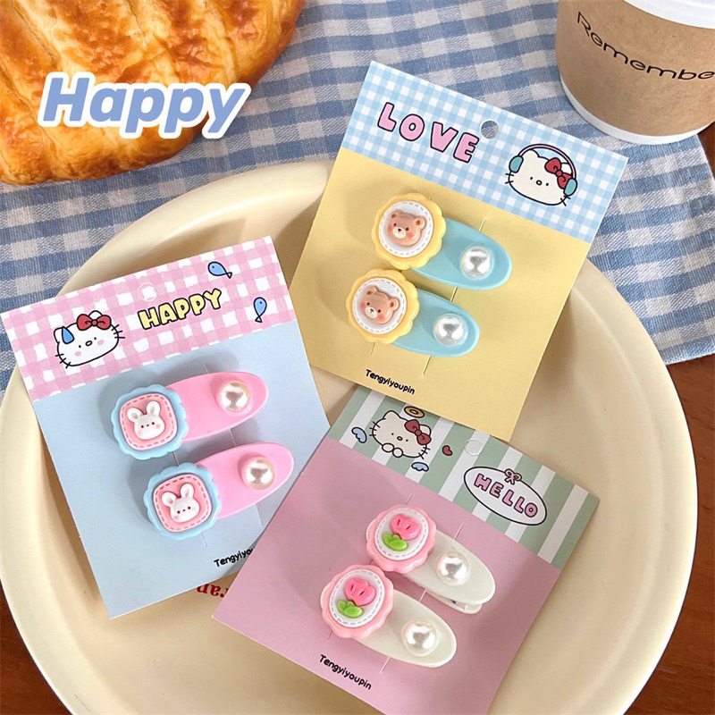 Cute 272 กิ๊บติดผม กิ๊บหนีบผมการ์ตูน 2 ชิ้น/แพ็ค