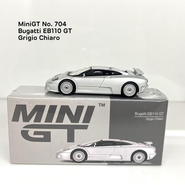 Mini GT   No.704-L  Bugatti EB110 GTGrigio Chiaro Livery