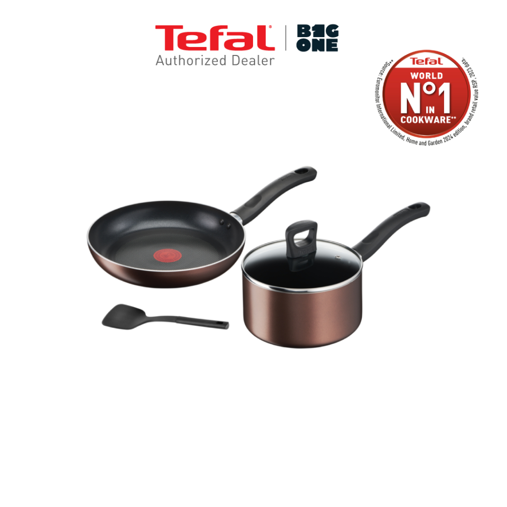 Tefal ชุดกระทะหม้อพร้อมฝา 4 ชิ้น รุ่น G143S495 สามารถใช้ได้กับเตาทุกประเภท