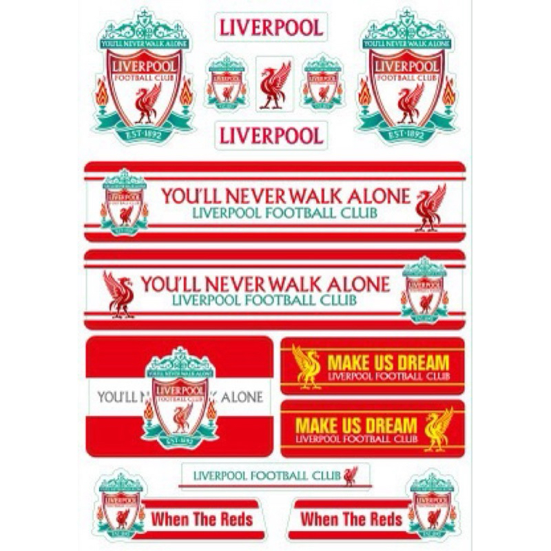 ส่งจากไทย คุ้ม#ลิเวอร์พูล พร้อมส่ง ลิเวอร์พูล liverpool แมนยู สติกเกอร์ลิเวอร์พูลติดรถ 2PCS สติกเกอร์รถ Liverpool YNWA