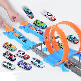 360 ํ Turn Track รางรถแข่ง Hot wheels รางรถแข่ง รถตีลังกา พร้อมรถเหล็ก 2 คัน กล่องใหญ่มาก รุ่นใหม่ล่าสุด