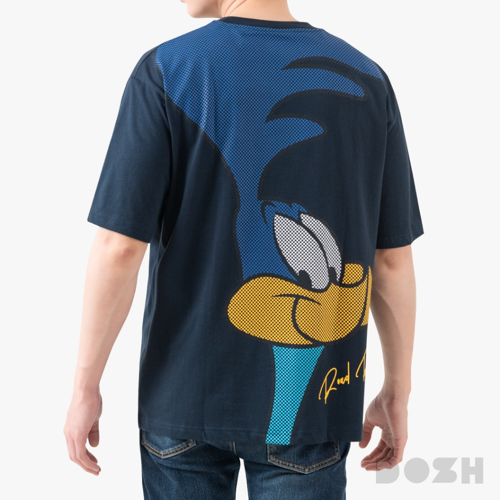 DOSH MEN'S OVERSIZED T-SHIRTS LOONEY TUNES เสื้อยืดโอเวอร์ไซส์ DLTMT5004-NV (M-2XL)