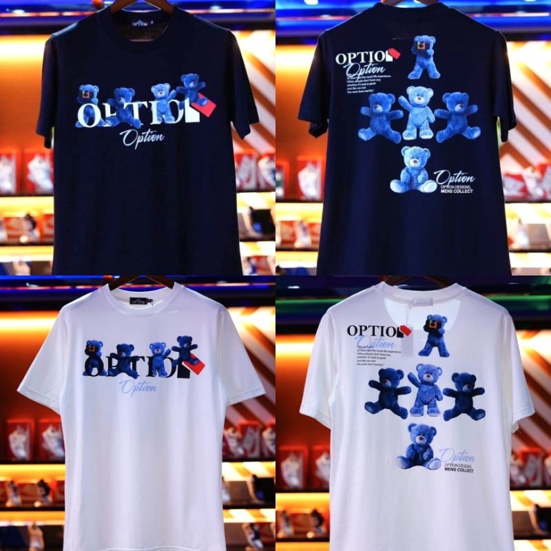 เสื้อยืด Option Bear Puple Grey ของแท้100%