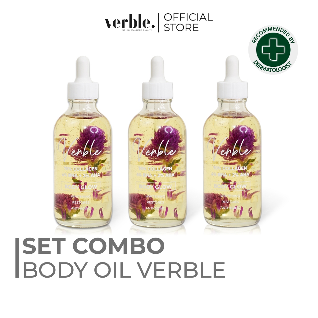 【2PCS | 3PCS】SET COMBO BODY OIL VERBLE บอดี้ออยล์ | ช่วยฟื้นฟูผิว บำรุงผิวขาว ขจัดรอยตำหนิ ให้ความชุ่ม