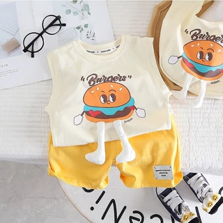 ชุดเด็กคอโปโลเสื้อ+กางเกงชุดเซทเด็ก เสื้อผ้าเด็กผู้ชาย Size80-120 DXT25
