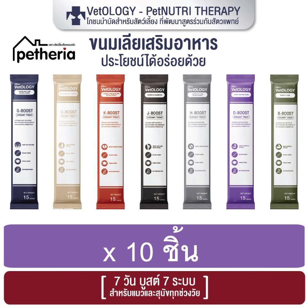 (ขายส่ง10ชิ้น) VetOLOGY Petheria เพ็ทเทอเรียขนมเลียสัตว์เลี้ยง สำหรับสุนัขและแมว เหมาะกับทุกช่วงวัย
