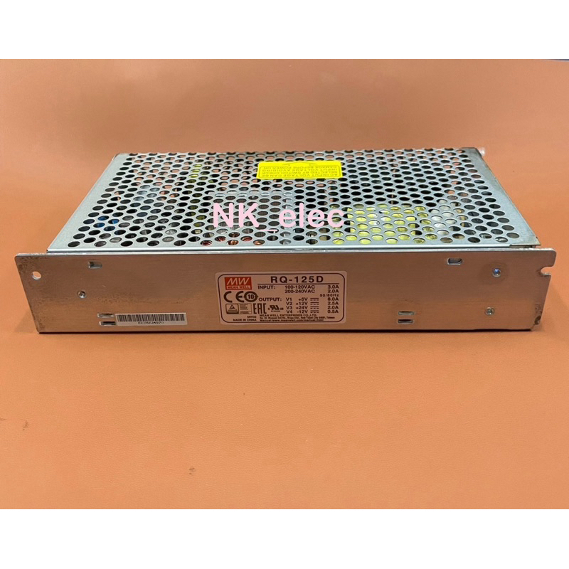 RQ-125D Switching Power Supply INPUT : 100-240VAC OUTPUT : + 5VDC 8A + 12VDC 2.5A + 24VDC 2A - 12VDC