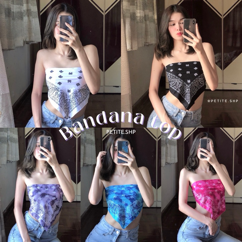 Petite♡︎ Bandana top เกาะอกผ้าเช็ดหน้าสามเหลี่ยม ใส่ไปทะเลแซ่บๆ