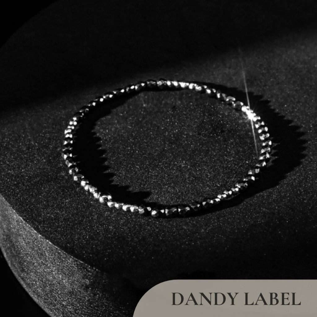 กำไลหิน Hematite Silver Mix รุ่น GO ผู้ชาย 3MM Special Design DANDY LABEL