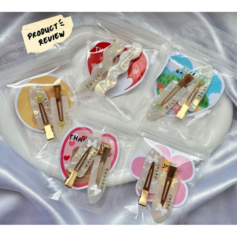 🩷กิ้ฟหนีบผมหน้าม้า สุดพิเศษ! ติดชื่อตัวเอง+ตกแต่งฟรี อ่านรายละเอียดก่อนสั่ง ( ได้ 1 คู่=2 ชิ้นค่ะ) #ไม่รวมกล่อง💕 - รูปที่ 6