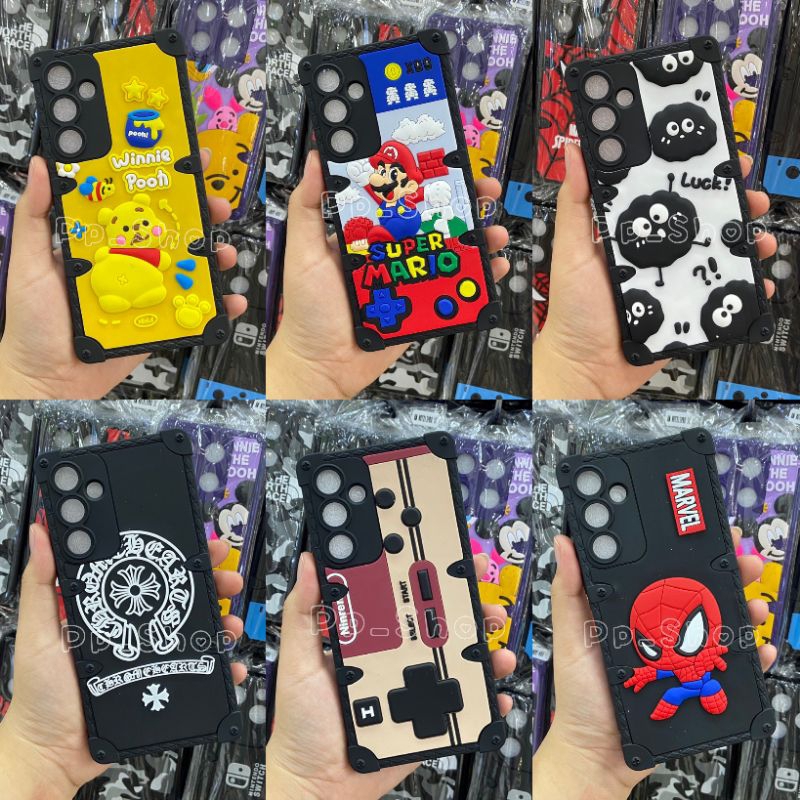 เคส3Dนูนลายการ์ตูน สำหรับรุ่นOPPO A18,A38,A17,A17K,A5s,A12,F9,A5(2020),A9(2020),A57(4G),A77s,A58(4G),A54(4G)