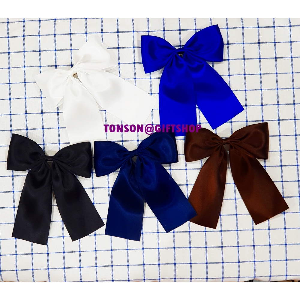 โบว์นักเรียน  โบว์ติดผม ขนาด 2 นิ้วและ 2.5 นิ้ว /ราคาต่อ 1 ตัว