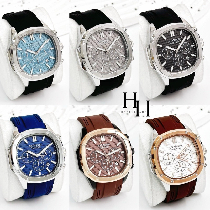 [แท้ศูนย์ไทยผ่อน0%]US MASTER POLO USM-DC08 New York Empire Chronograph ประกันศูนย์ 1 ปี