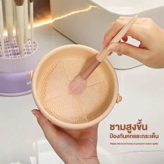 ที่ล้างแปรงแต่งหน้า ทำความสะอาดแปรง น้ำยาล้างแปรง 3 in 1✔️ วัสดุซิลิโคน ตะกร้าเก็บแปรงแต่งหน้า พับได้