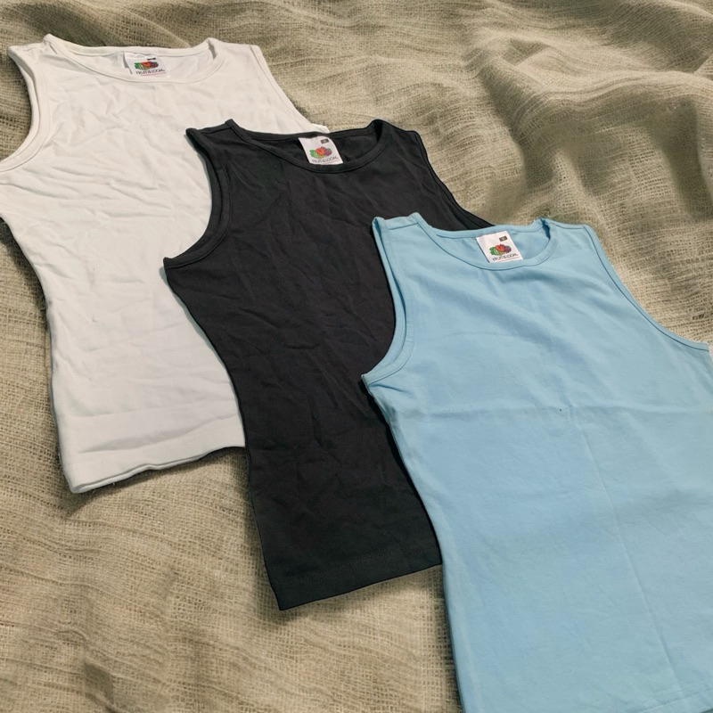 Fruit of the loom Lady-fit ( ญ/2 ) เสื้ิอกล้าม ผู้หญิง ผ้านุ่มยืด มีไซส์(XS-XL) เซลตำหนิ!!