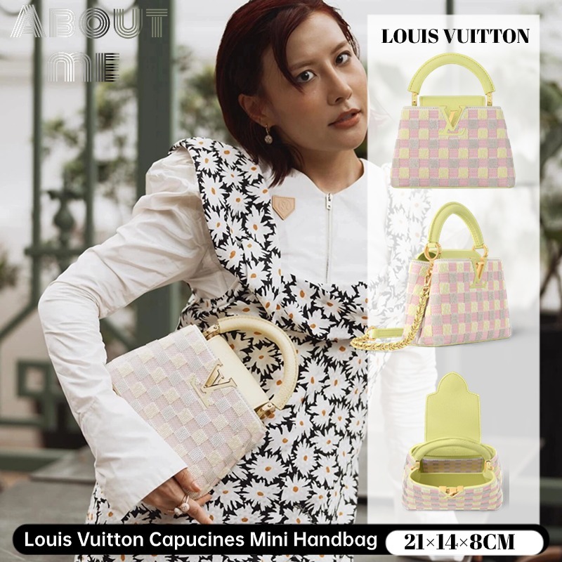 หลุยส์วิตตอง 🌸Louis Vuitton Capucines Mini Handbag💯 กระเป๋าสะพายข้างผู้หญิง LV