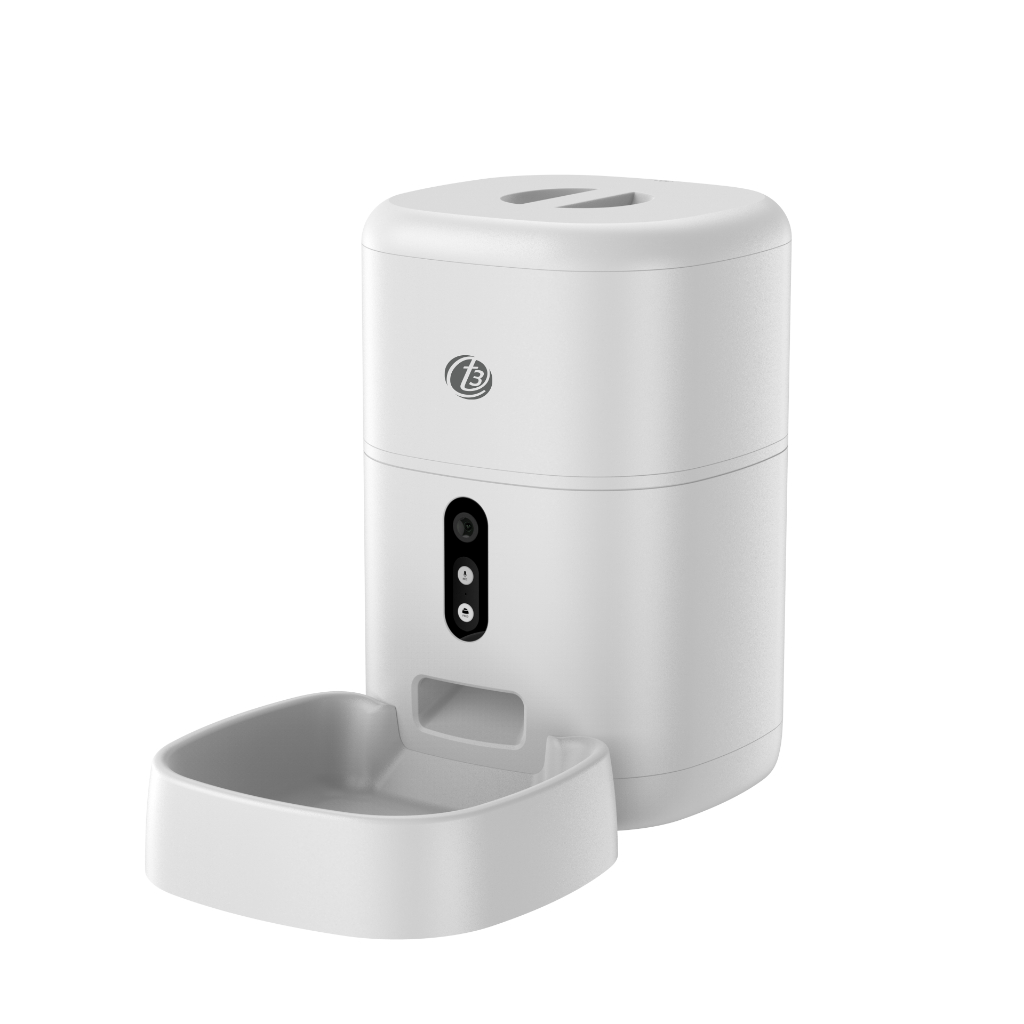 T3 Smart Pet Feeder PF1 เครื่องให้อาหารสัตว์เลี้ยงอัตโนมัติ (สุนัขและแมว) มีกล้องและสนทนา 2 ทาง ตั้งเวลาได้ ประกัน 1 ปี