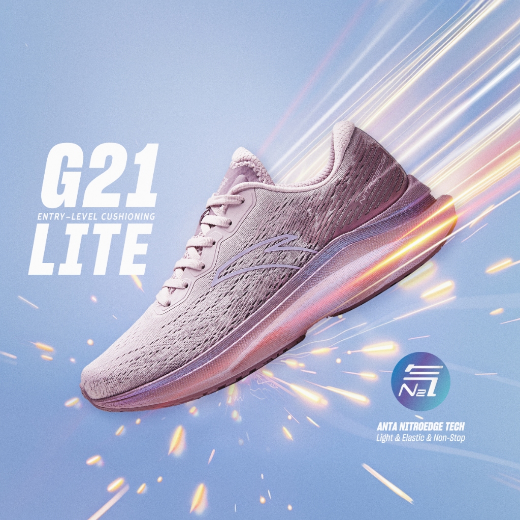 ANTA G21 Lite รองเท้าวิ่งผู้หญิง Nitroedge ระบายอากาศได้ดี รองเท้ากีฬา 822335581S-11 Official Store