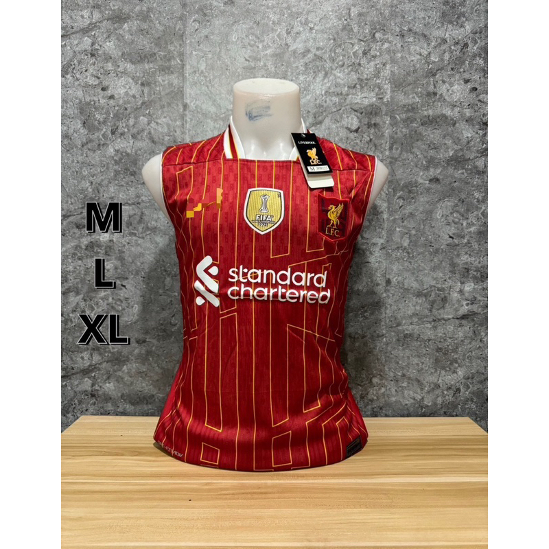 เสื้อบอลเสื้อกีฬาแขนกุดมีแค่เสื้อผ้านิ่มเย็นใส่สบายขนาดไซร้M L XL xxL