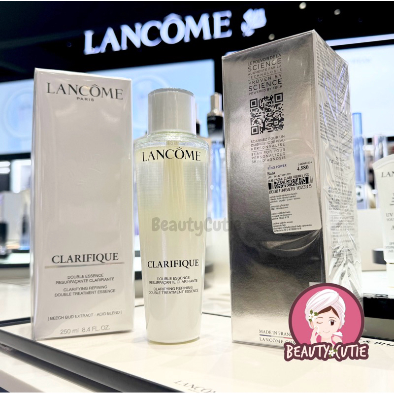 สูตรใหม่ น้ำตบ Lancome Clarifique Double Essence 250 ml. ผลิตปี 2024 ป้ายคิง / ป้ายห้าง แท้ จากช็อป