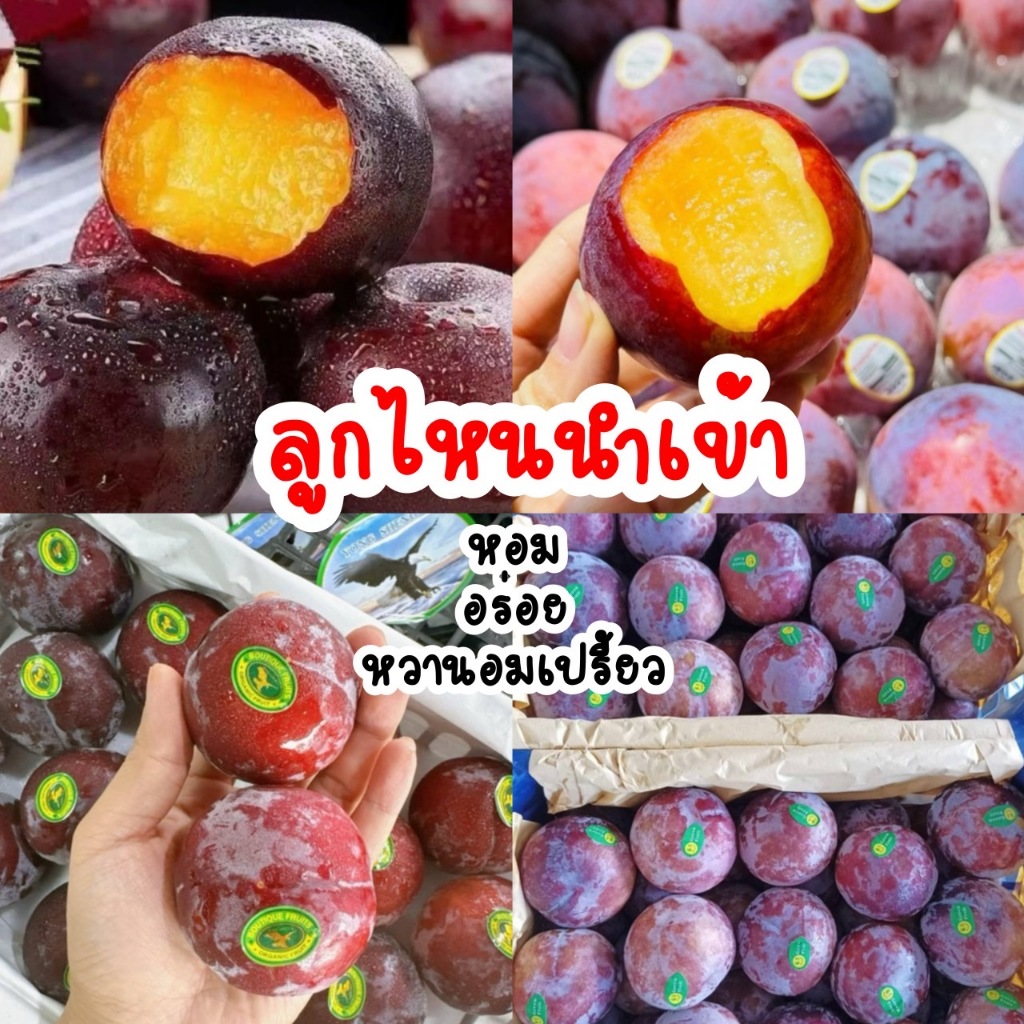 ลูกไหนนำเข้า 1kg ลูกพลัม สามารถทานดิบทานสุกได้ค่ะ หวานอมเปรี้ยว