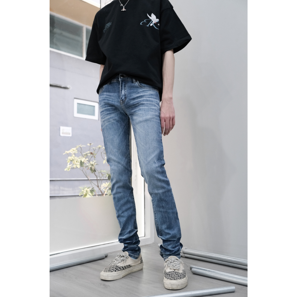 Bad Example TWIN Night Clean(กางเกงยีนส์ ขายาว ฟอกเรียบ เฉดดาร์ค)