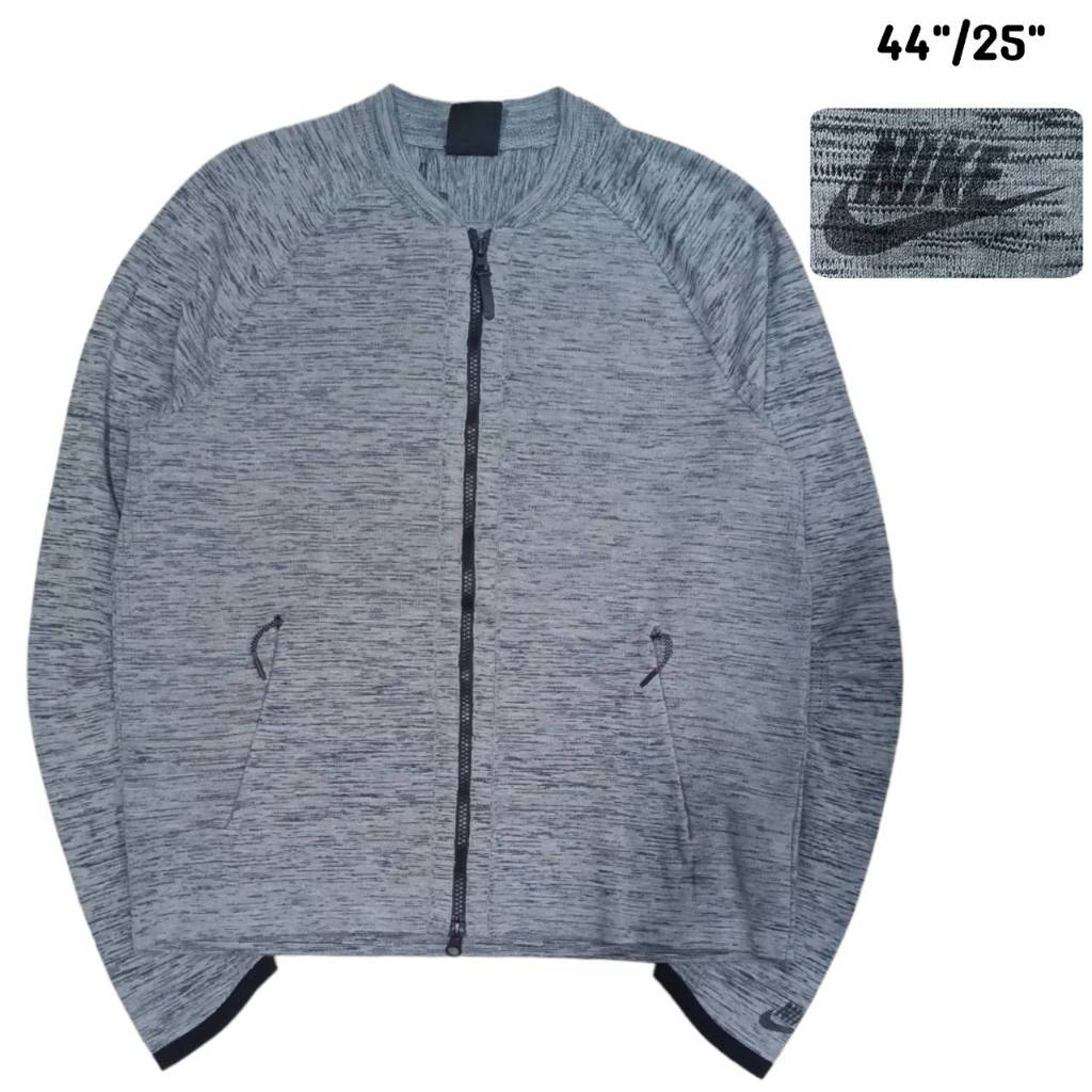 Nike Sportswear Tech Fleece Knit Jacket Full Zip Gray เสื้อแจ็คเกตผ้าทอ ไนกี้ สีเทา ใส่แล้วเท่ไม่ซ้ำใคร มือสอง สภาพดีมาก