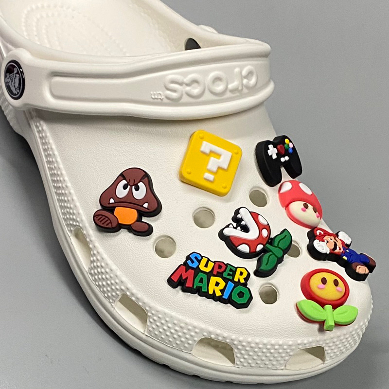 [Set Mario ]พร้อมส่งจากไทย ตัวติดรองเท้าหัวโต สำหรับใส่หัวโตรูใหญ่ทุกยี่ห้อ