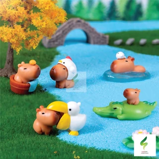 ตุ๊กตา คาปิบาร่า Capybara Capibala น่ารัก Micro-landscape Creative สำหรับตกแต่งสวนถาด ตกแต่งบ้าน อื่นๆ