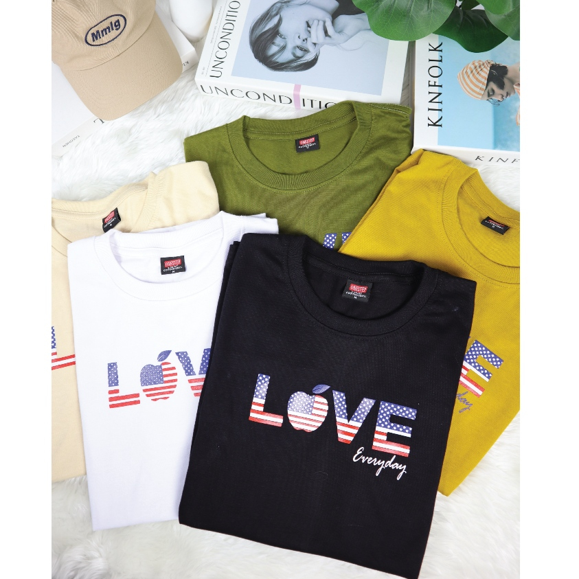 เสื้อยืดลาย LOVE EVERYDAY ผ้า cotton 100% อย่างดี (no.247)