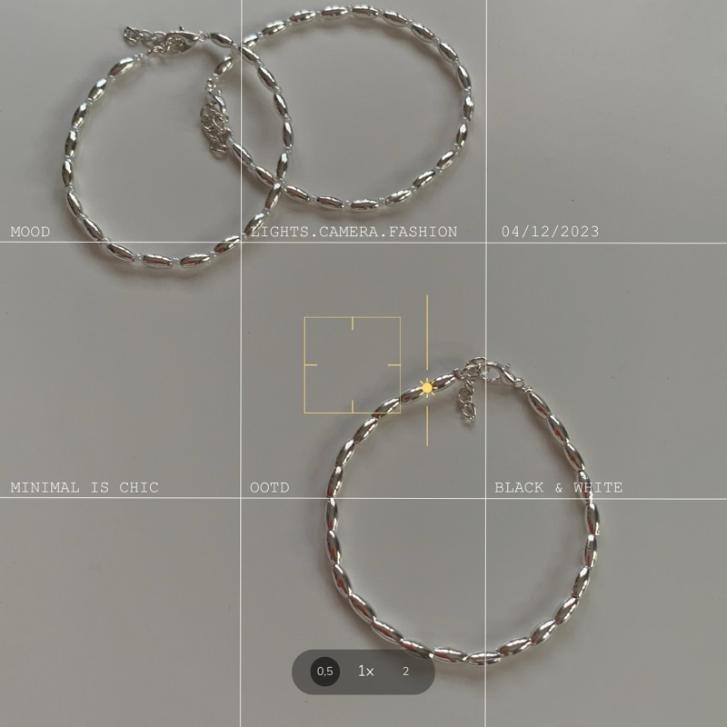 wallah studio : mirror me bracelet กำไลลูกปัดญี่ปุ่นปรับระดับได้