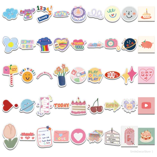 [พร้อมส่ง] สติ๊กเกอร์ชุด Super Cute จำนวน 90 ชิ้น กันน้ำ สําหรับติดตกแต่ง