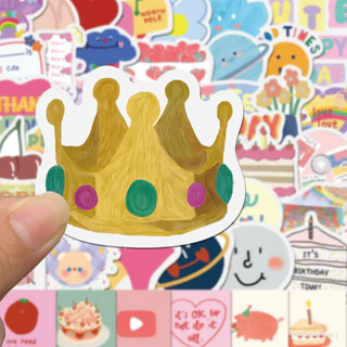 [พร้อมส่ง] สติ๊กเกอร์ชุด Super Cute จำนวน 90 ชิ้น กันน้ำ สําหรับติดตกแต่ง