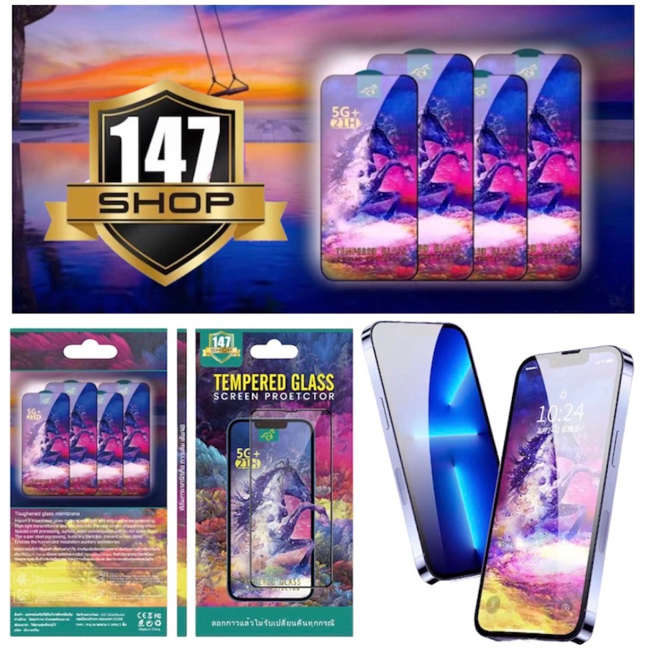 A6+, A7 2018, A8 2018, A8plus 2018, A9 2018ฟิล์มกระจกนิรภัย::FG:: เต็มจอ แพ็คกิ้งหรูหรา สวยงาม