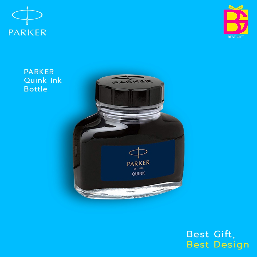 PARKER หมึกเติมปากกาหมึกซึม PARKER Quink Ink Bottle for Fountain Pen - Black, Deep Blue Ink