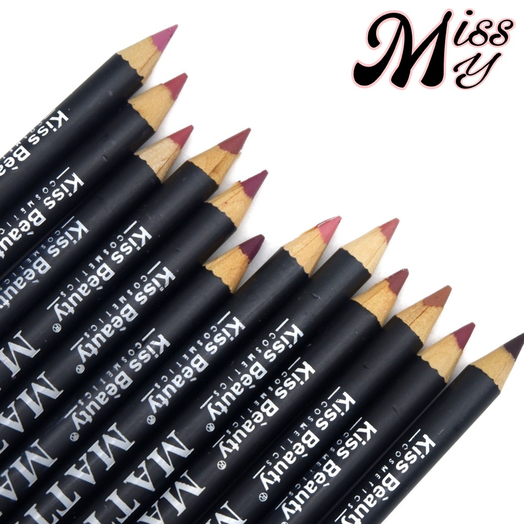 [ฟรี1แท่ง] Kiss Beauty Matte Colors Lip Liner Pencil ดินสอเขียนขอบปาก (เฉพาะสินค้าที่ร่วมรายการ)
