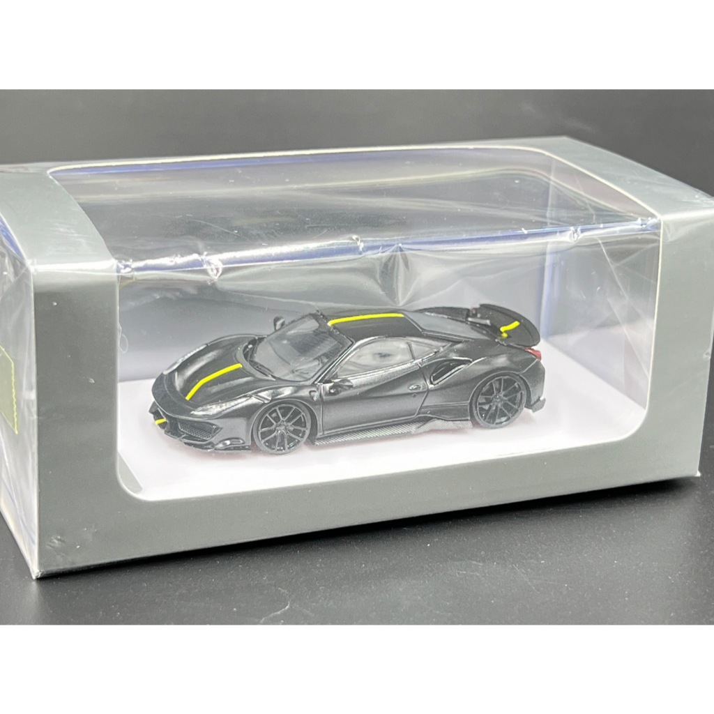 DCM 1:64 Novitec 488 Pista diecast model. matte black