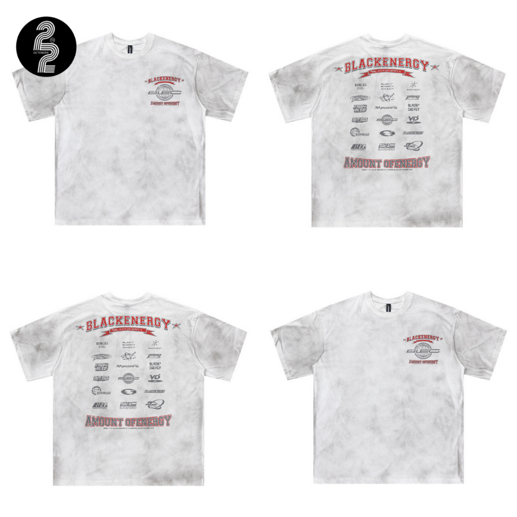 KR1285 "North Boundary Tee" เสื้อยืดโอเวอร์ไซส์แต่งฟอกสุดสตรีทสายเซอร์ห้ามพลาด