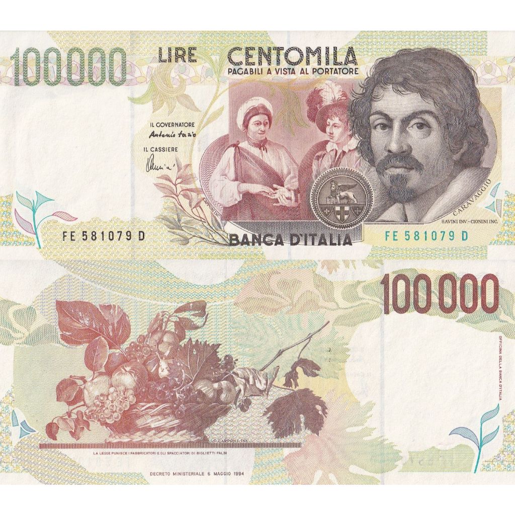 Italy 100000 Lire 1994 P 117b UNC