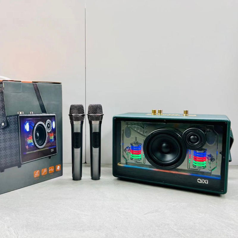 พร้อมส่ง🇹🇭 ลำโพงบลูทูธไร้สายรุ่นใหม่ล่าสุด SK-2066A พร้อมไมค์ลอย2อัน มีสายสะพาย ไฟRGB